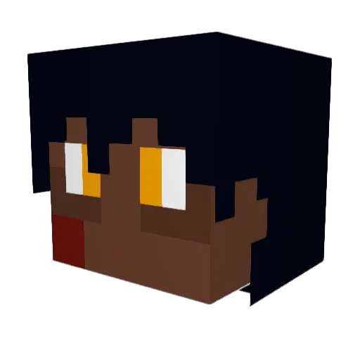 black_dreamscape Minecraft avatar head, 3D render