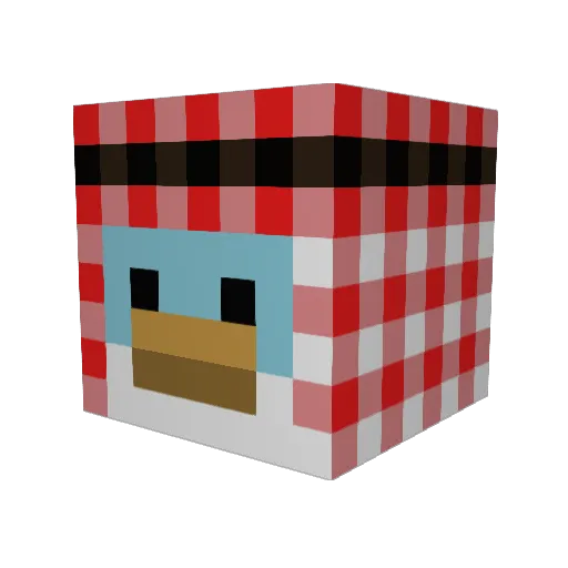 black_gripper Minecraft avatar head, 3D render