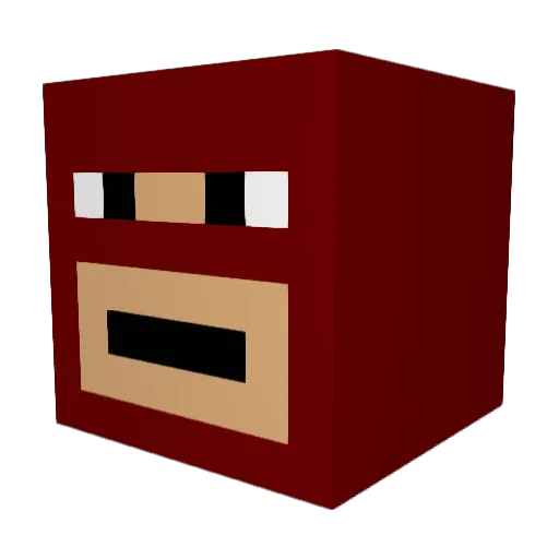 black_kenshi Minecraft avatar head, 3D render