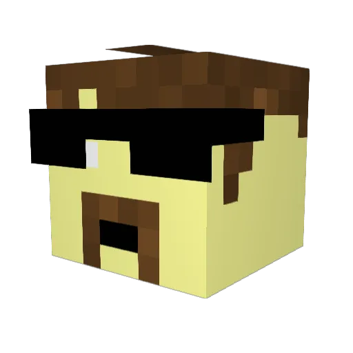 black_keys Minecraft avatar head, 3D render