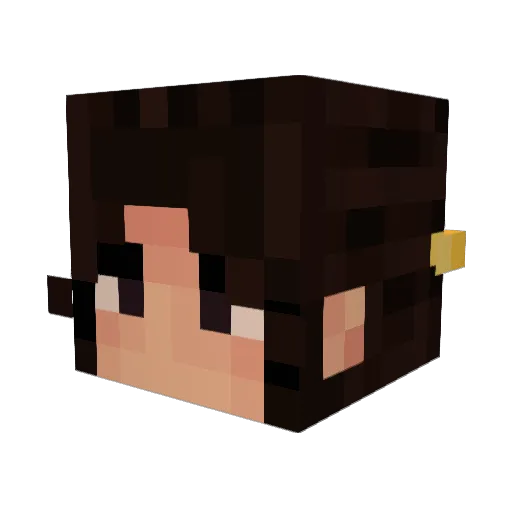 black_peach Minecraft avatar head, 3D render