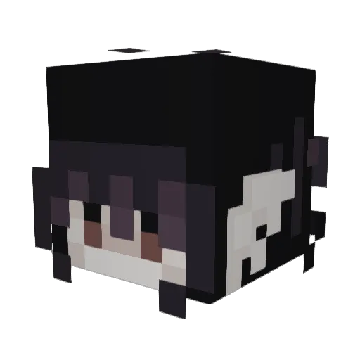 black_roses5 Minecraft avatar head, 3D render
