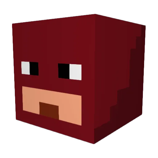 blacka_wooka Minecraft avatar head, 3D render