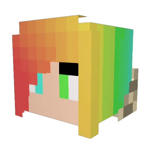 blackangle1 Minecraft avatar head, 3D render