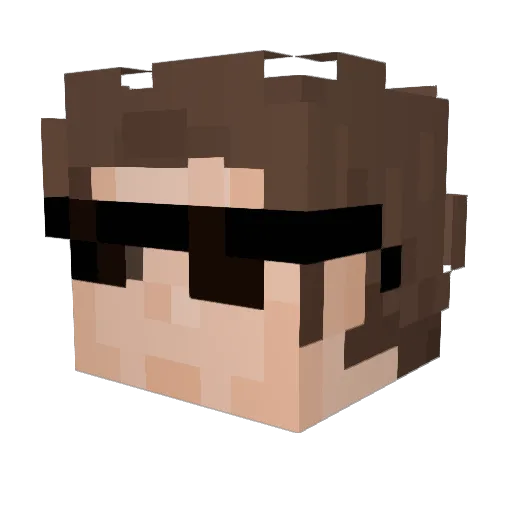 blackaxelot Minecraft avatar head, 3D render