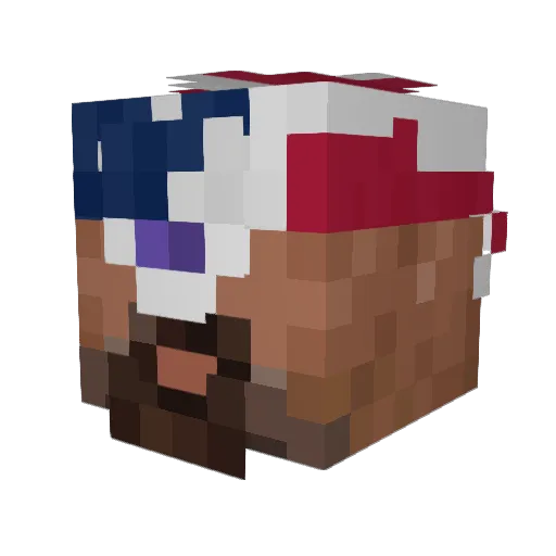blackbeardSlayer Minecraft avatar head, 3D render