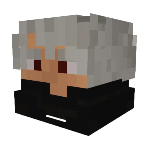 blackbirrd Minecraft avatar head, 3D render