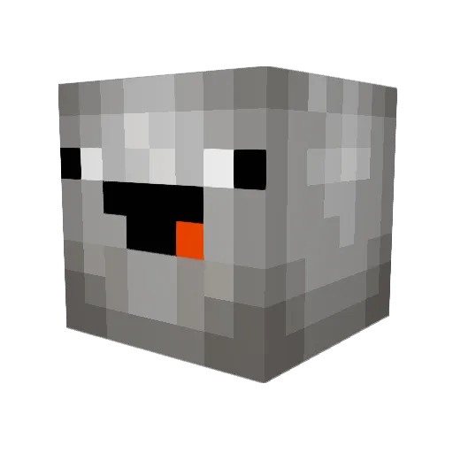 blackbox_ Minecraft avatar head, 3D render