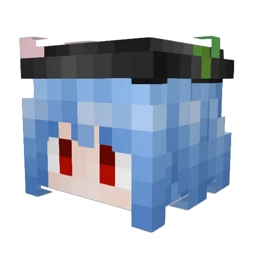 blackcatspil Minecraft avatar head, 3D render