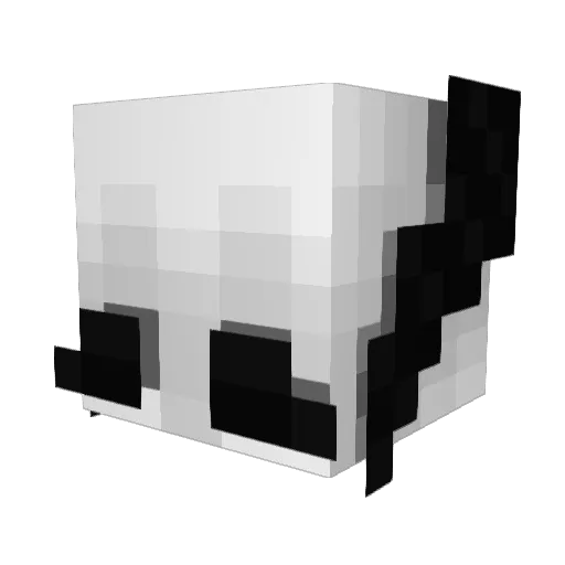 blackcatt Minecraft avatar head, 3D render