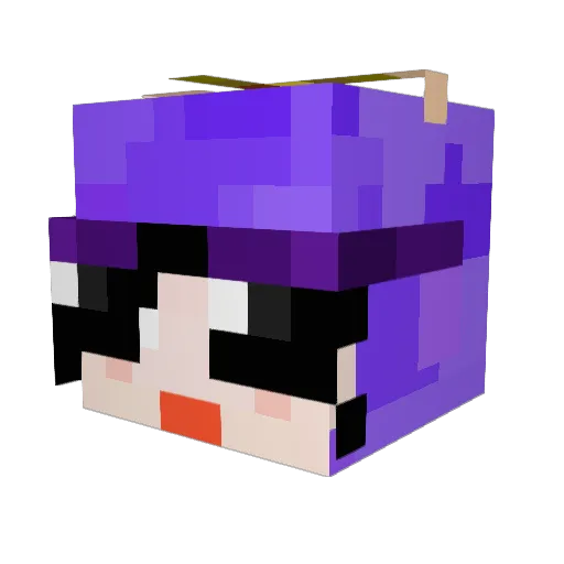 blackchildren Minecraft avatar head, 3D render