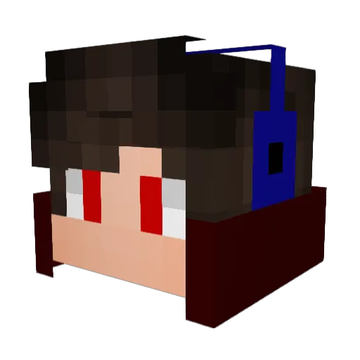 blackcraftero Minecraft avatar head, 3D render