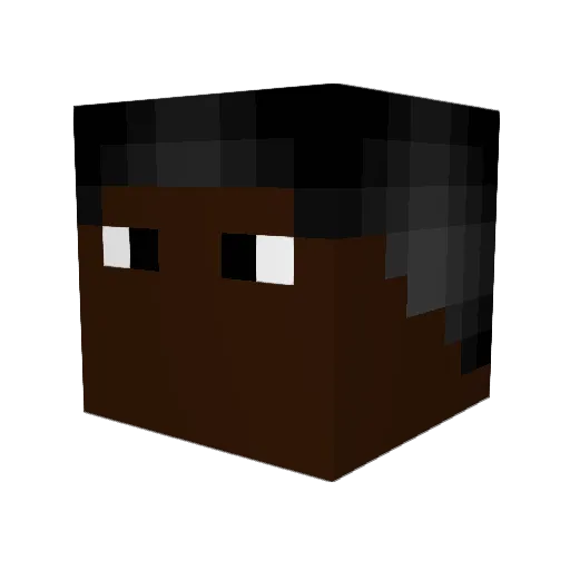 blackedbybbc Minecraft avatar head, 3D render
