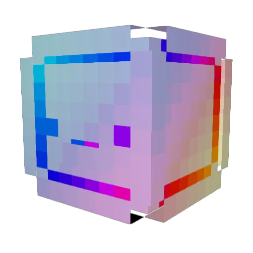 blackfacei Minecraft avatar head, 3D render