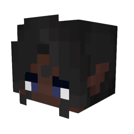 blackfang1515 Minecraft avatar head, 3D render
