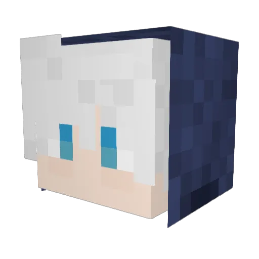 blackfenrir Minecraft avatar head, 3D render