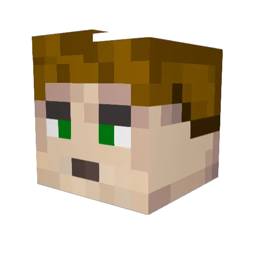 blackgame Minecraft avatar head, 3D render