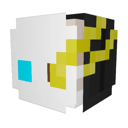 blackhat840 Minecraft avatar head, 3D render