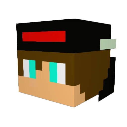 blackicezero Minecraft avatar head, 3D render