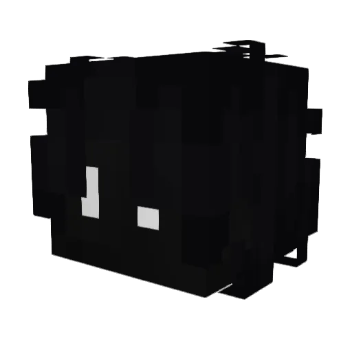 blackich Minecraft avatar head, 3D render