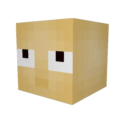 blackie2k Minecraft avatar head, 3D render