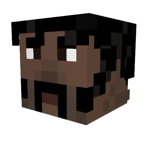 blackjackson7 Minecraft avatar head, 3D render