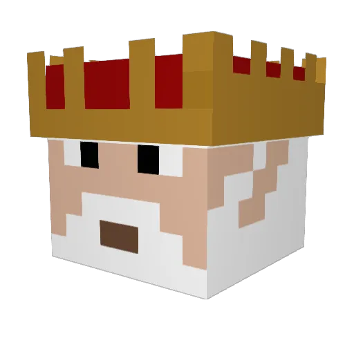 blackkaiser Minecraft avatar head, 3D render