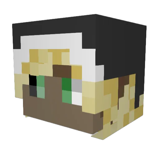 blackkanye Minecraft avatar head, 3D render