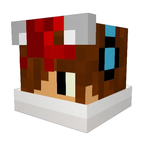 blackkengame Minecraft avatar head, 3D render