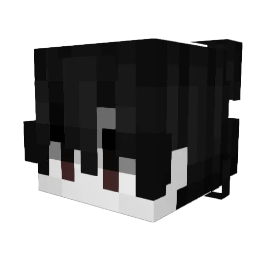 blackkoka Minecraft avatar head, 3D render