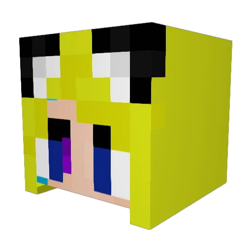 blacklablover Minecraft avatar head, 3D render