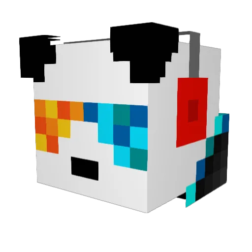 blacklight5 Minecraft avatar head, 3D render