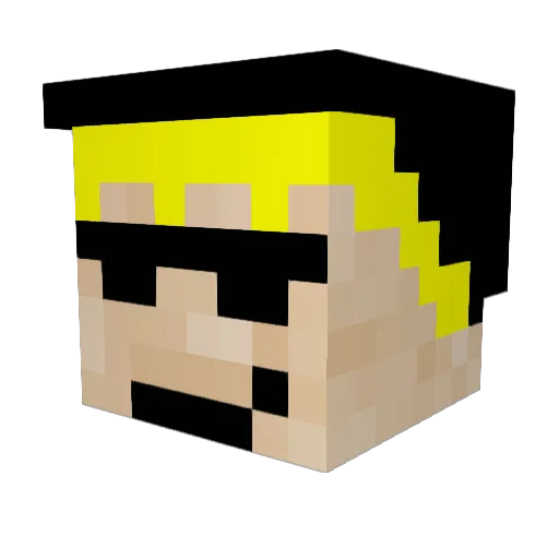 blacklink19 Minecraft avatar head, 3D render
