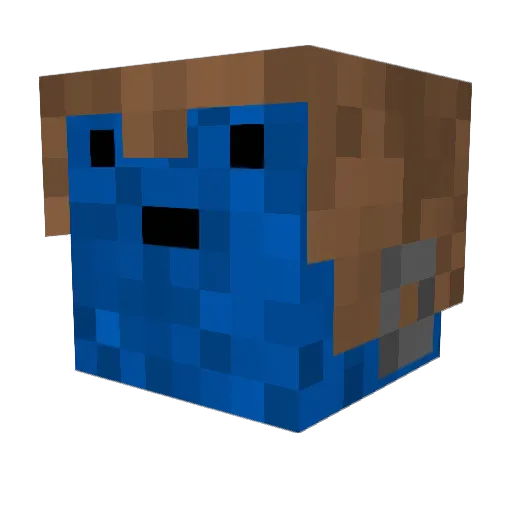 blacklios Minecraft avatar head, 3D render
