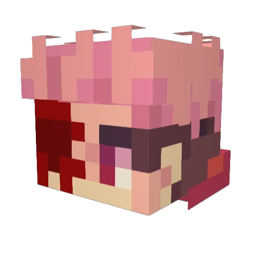 blackmastergl Minecraft avatar head, 3D render