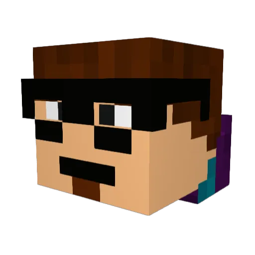blackmonjet Minecraft avatar head, 3D render