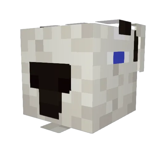 blacknas Minecraft avatar head, 3D render