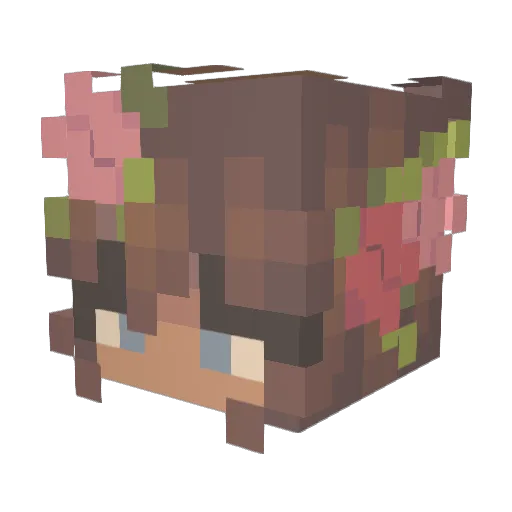 blacknite Minecraft avatar head, 3D render