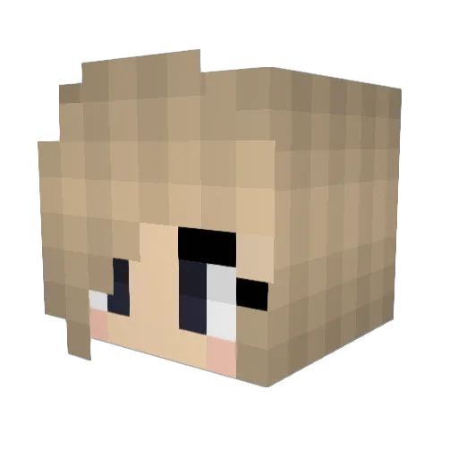 blacknova Minecraft avatar head, 3D render
