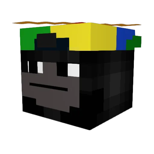 blackourst Minecraft avatar head, 3D render