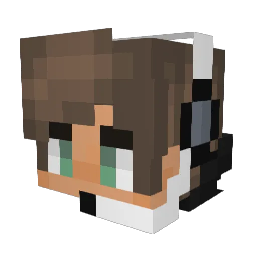 blackpaff Minecraft avatar head, 3D render