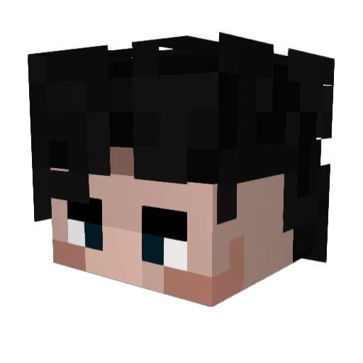 blackpapuu Minecraft avatar head, 3D render