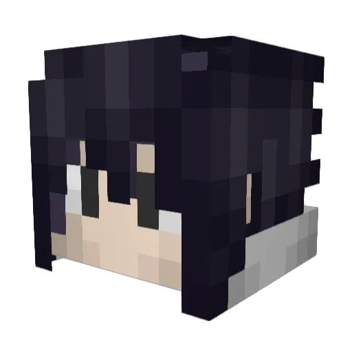 blackpocky Minecraft avatar head, 3D render
