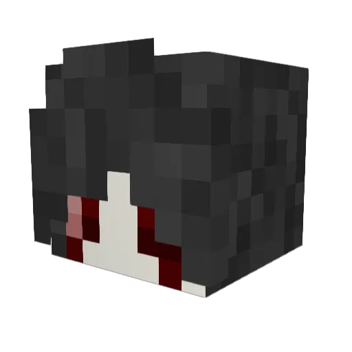 blackrain666 Minecraft avatar head, 3D render