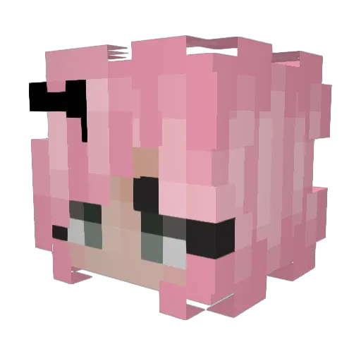 blackrose2 Minecraft avatar head, 3D render