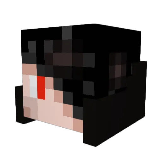 blackshadow744 Minecraft avatar head, 3D render