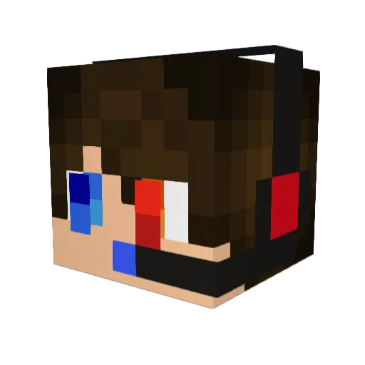 blackshadows609 Minecraft avatar head, 3D render
