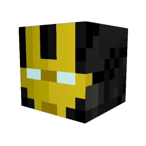 blackspeck Minecraft avatar head, 3D render
