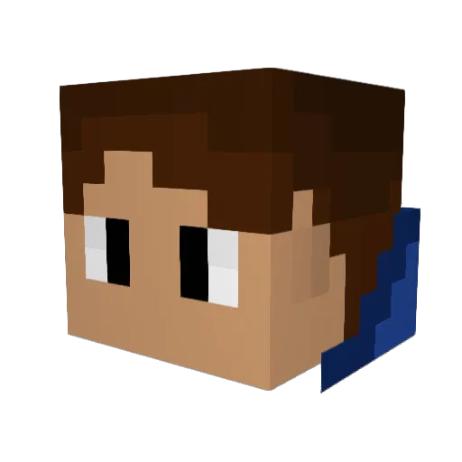 blackspiderglen Minecraft avatar head, 3D render