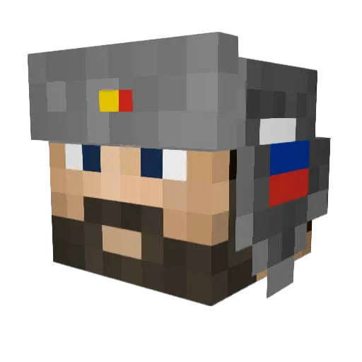blacksquare4 Minecraft avatar head, 3D render